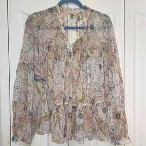Lucky Brand Sheer Blouse. Size XL